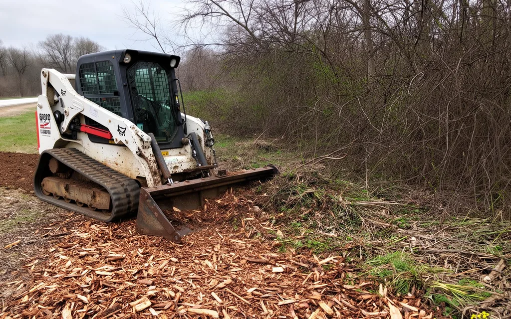 Cleared residential lot ready for construction in rural Indiana