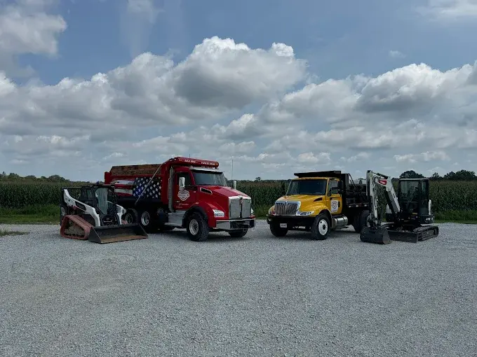 Skid steer loading gravel at quarry
