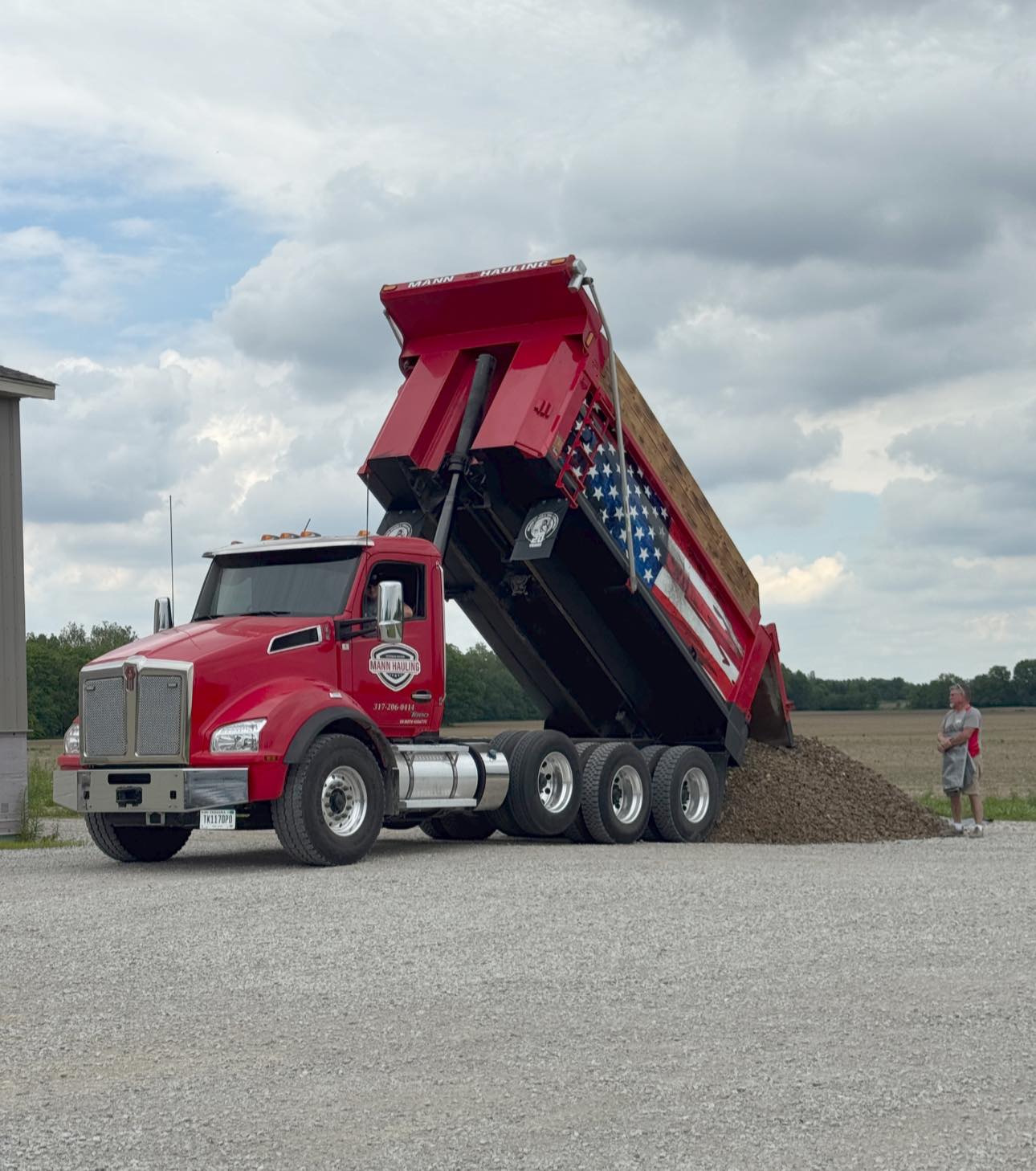 Gravel driveway after regrading and repair in Hendricks County Indiana
