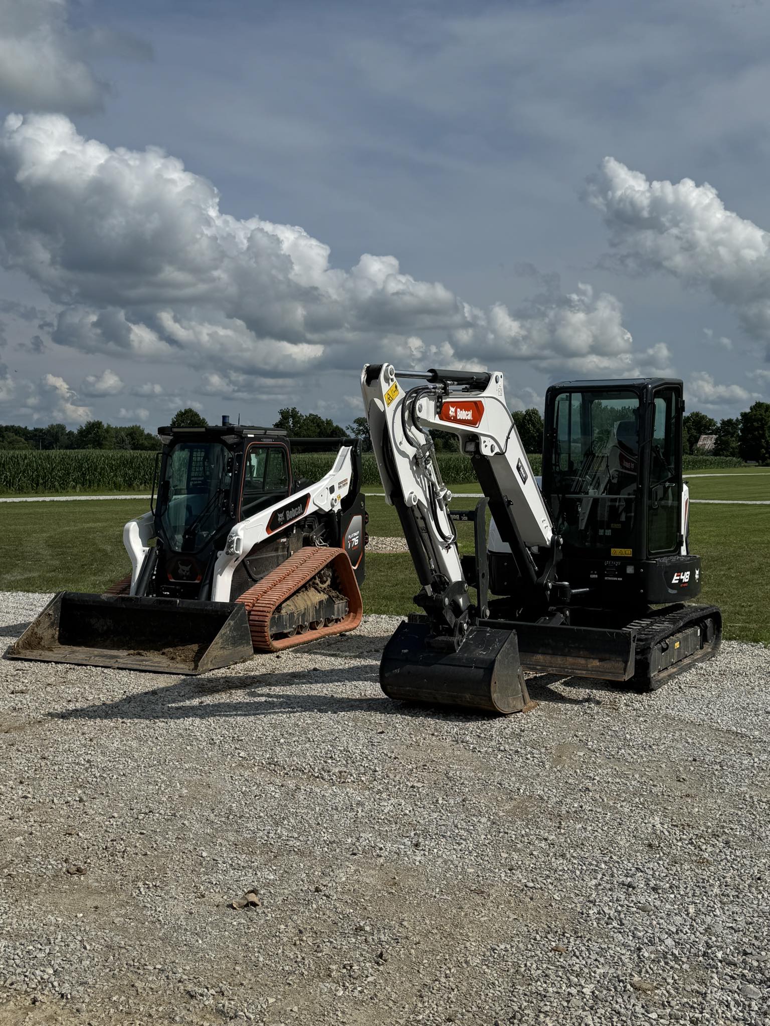 Gravel spreading for driveway in Plainfield